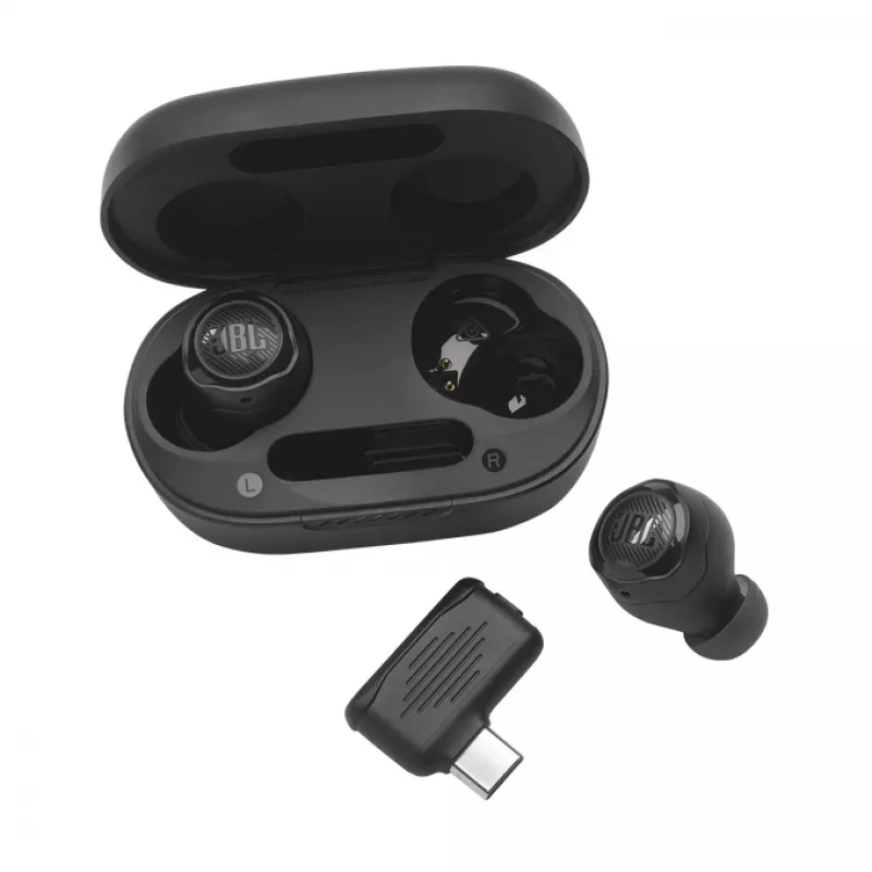 JBL Quantum TWS Air ausinės belaidės į ausis įdedamos žaidimams Bluetooth juodos