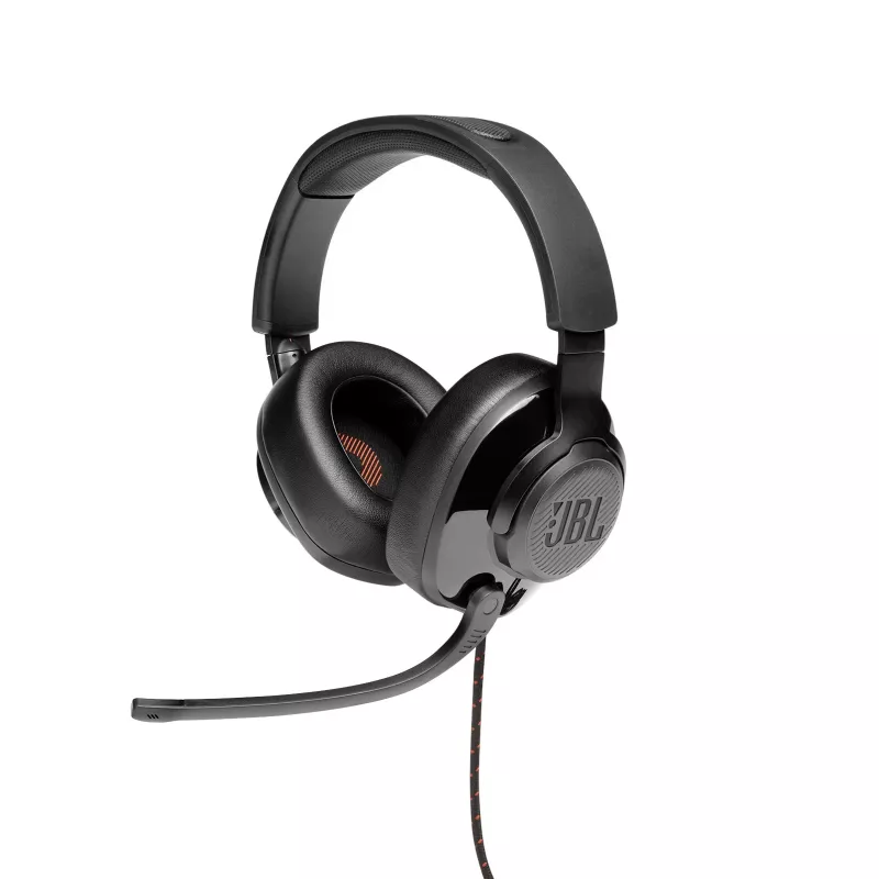 JBL Quantum 200 Juoda, laidinis, 20 - 20000 Hz, žaidimams, 248 g, ausinės, juodos