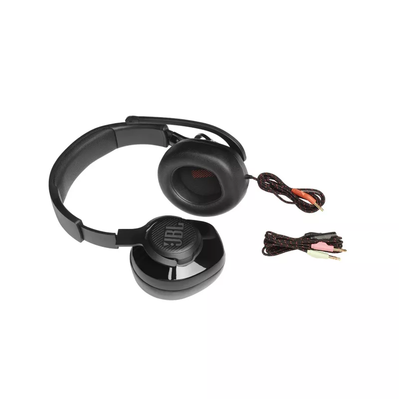 JBL Quantum 200 Juoda, laidinis, 20 - 20000 Hz, žaidimams, 248 g, ausinės, juodos
