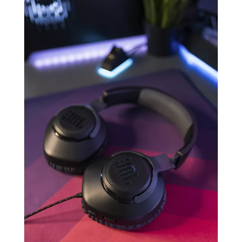 JBL Quantum 100 JUODA, laidinės, žaidimams, 20–20000 Hz, 216 g, ausinės, juoda