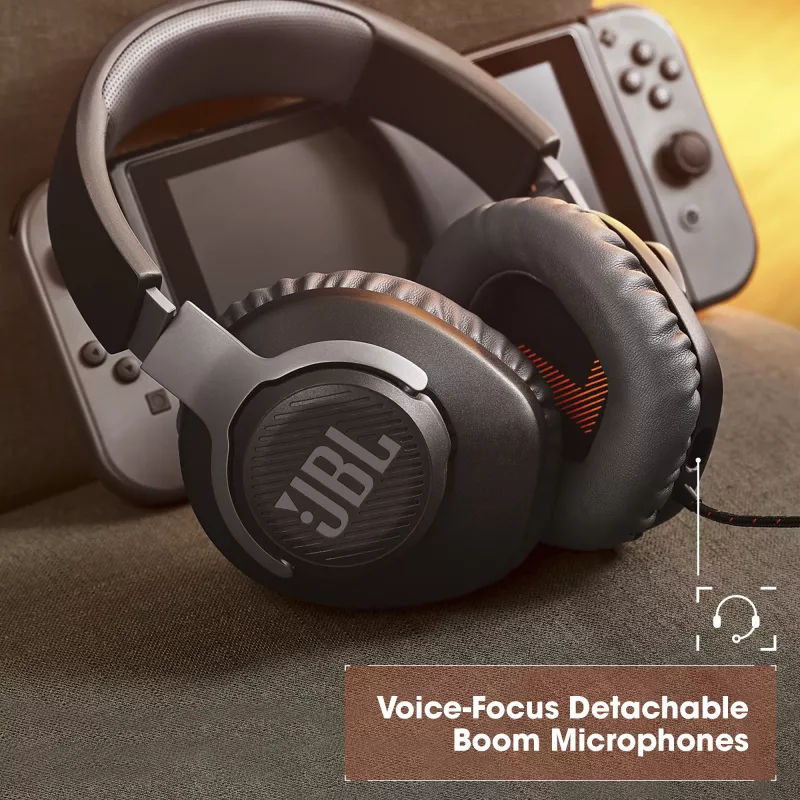 JBL Quantum 100 JUODA, laidinės, žaidimams, 20–20000 Hz, 216 g, ausinės, juoda