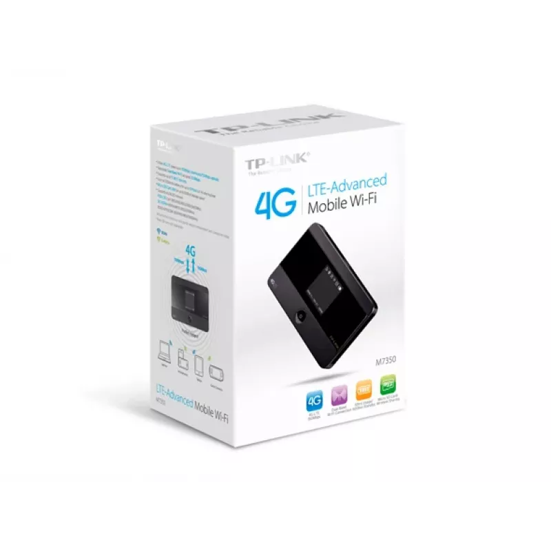 TP-Link 4G LTE mobilusis Wi-Fi, korinio belaidžio tinklo įranga, Juoda, Nešiojamas, 802.11b, 802.11g, Wi-Fi 4 (802.11n), 150 Mbit/s, 2,4 GHz