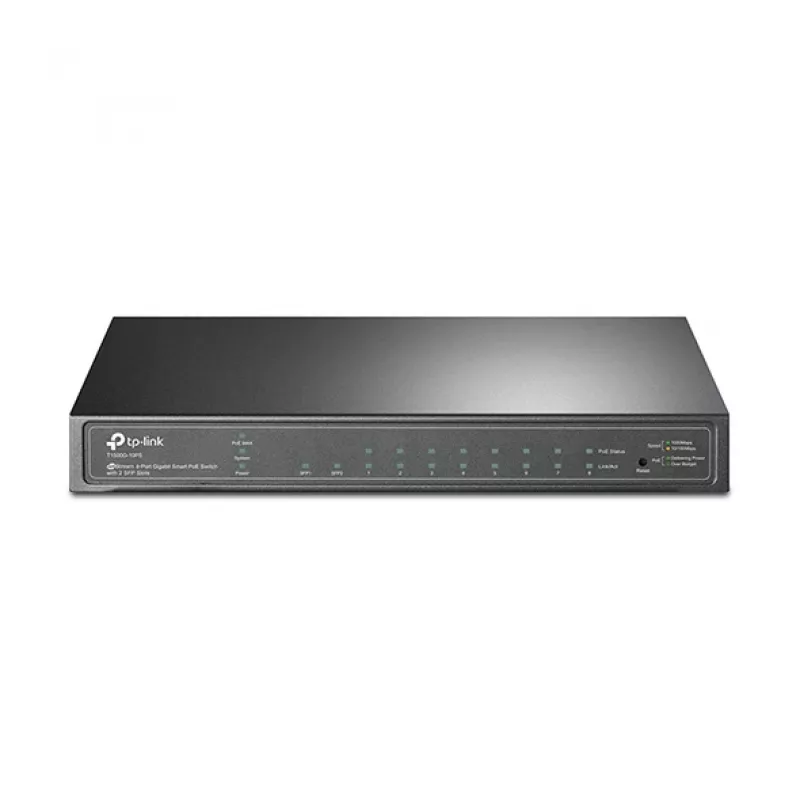 TP-Link JetStream 8 prievadų gigabitinis išmanusis PoE komutatorius su 2 SFP lizdais