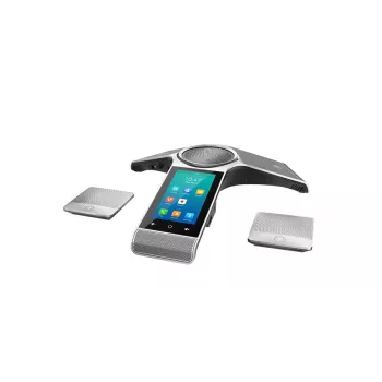 IP konferencinis telefonas Yealink CP960 — sidabrinis, mygtukai ir jutiklinis valdymas, Micro-USB B ir USB-A, 338×338×74 mm