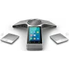 IP konferencinis telefonas Yealink CP960 — sidabrinis, mygtukai ir jutiklinis valdymas, Micro-USB B ir USB-A, 338×338×74 mm