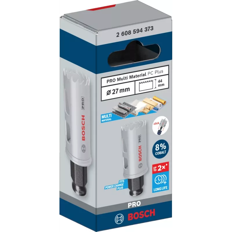 Skyliapjūvis Bosch PRO Multi Material PC Plus 44/27 mm — vienvietis, grąžtui, Ø27 mm