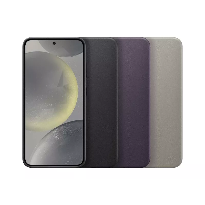 Samsung Galaxy S24 Veganinės odos dėklas Taupe vienspalvis