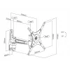 Montavimo laikiklis Multibrackets M VESA Flexarm 360 II juodas 75 100 200