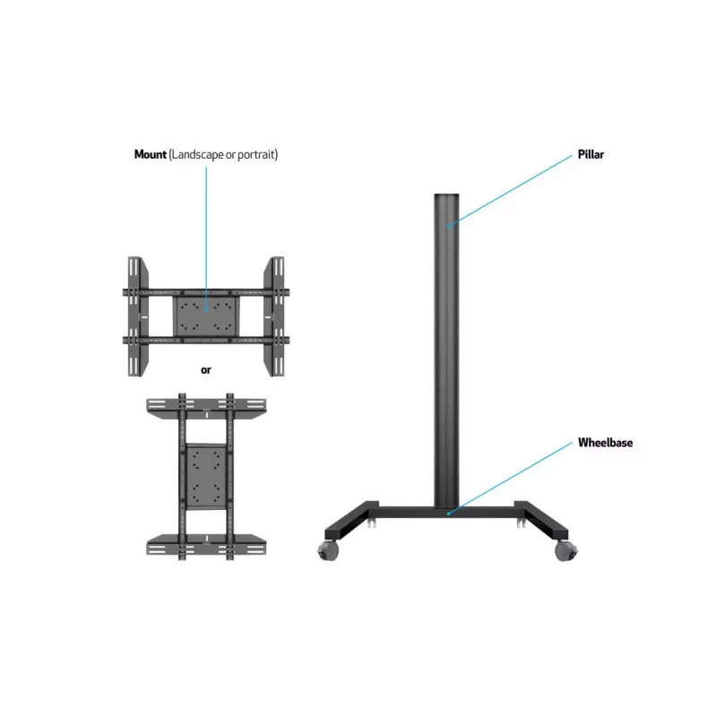 Ekrano stovas Multibrackets M Display Stand 180 Single Juoda