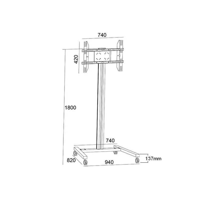 Ekrano stovas Multibrackets M Display Stand 180 Single Juoda