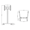 Ekrano stovas Multibrackets M Display Stand 180 Single Juoda