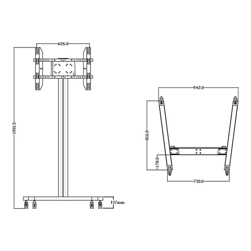 Ekrano stovas Multibrackets M Display Stand 180 Single Juoda