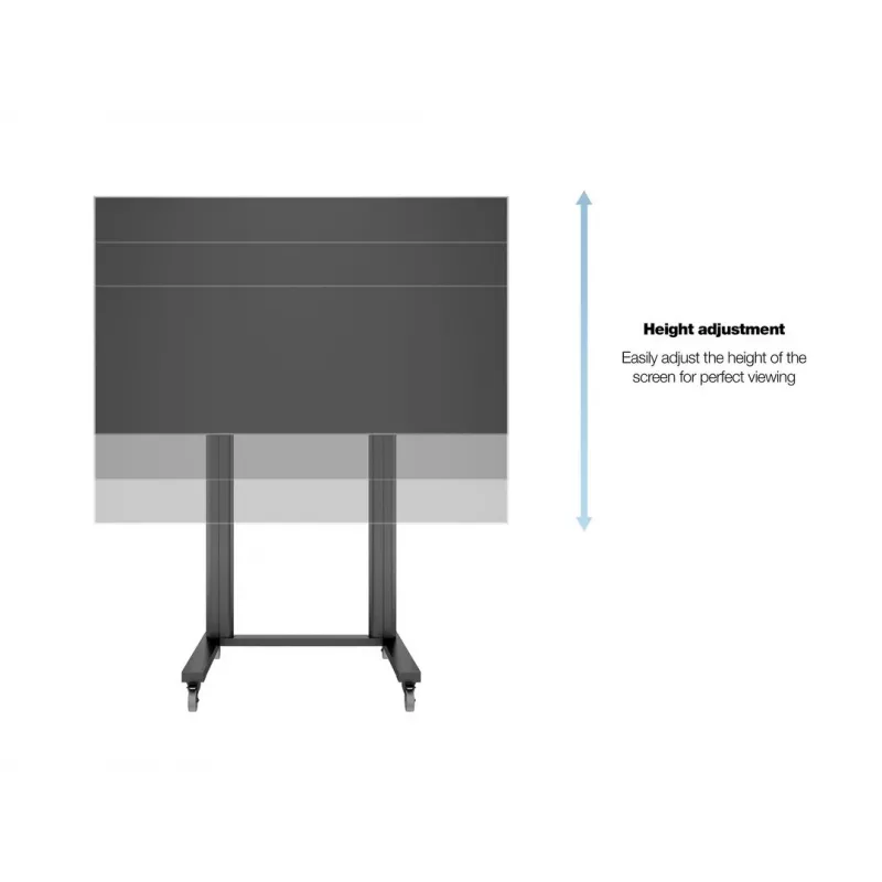 Multibrackets M Public Display Stand 210 Dual Pillar Wheelbase, juoda