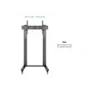 Multibrackets M Public Display Stand 210 Dual Pillar Wheelbase, juoda
