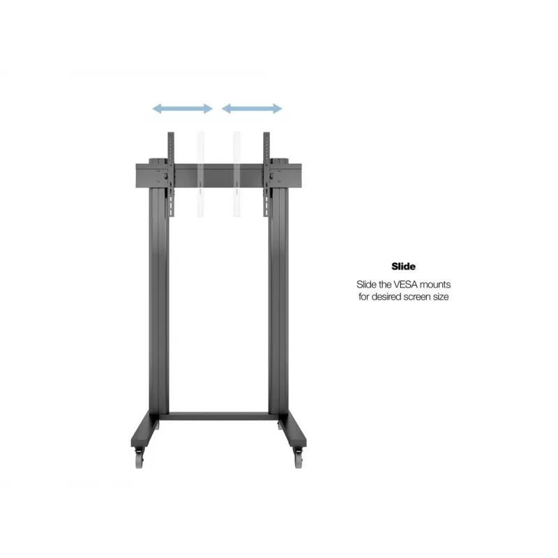 Multibrackets M Public Display Stand 210 Dual Pillar Wheelbase, juoda