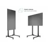 Multibrackets M Public Display Stand 210 Dual Pillar Wheelbase, juoda