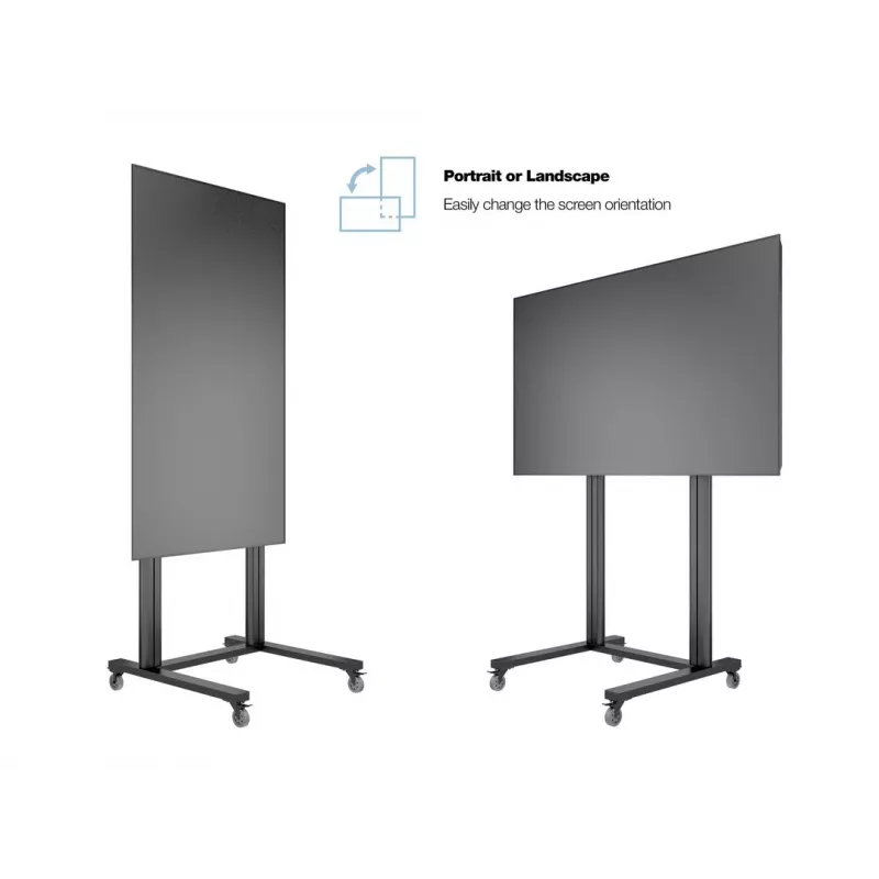 Multibrackets M Public Display Stand 210 Dual Pillar Wheelbase, juoda