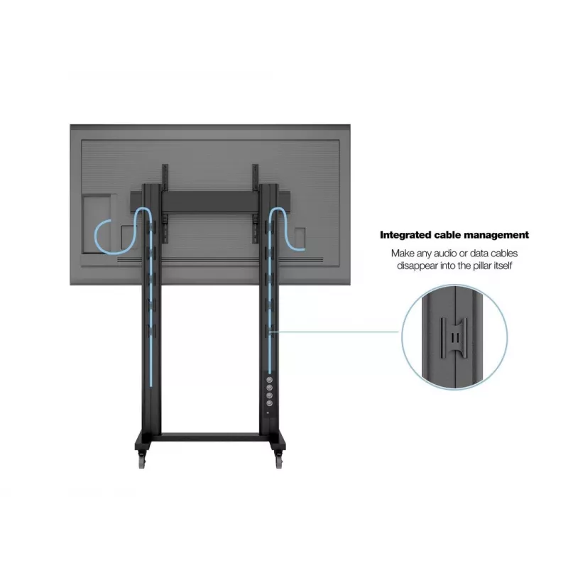 Multibrackets M Public Display Stand 210 Dual Pillar Wheelbase, juoda