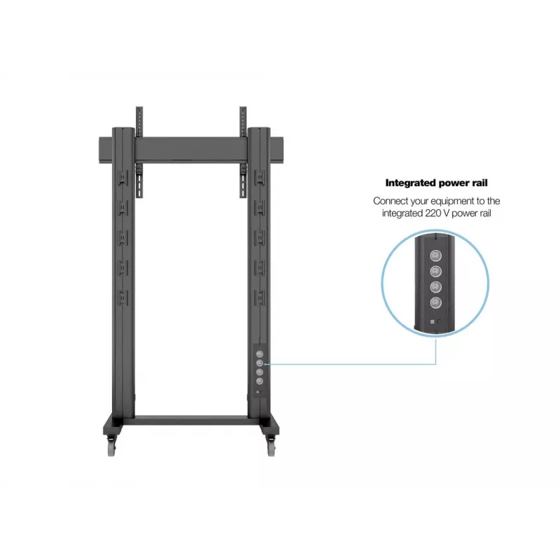 Multibrackets M Public Display Stand 210 Dual Pillar Wheelbase, juoda