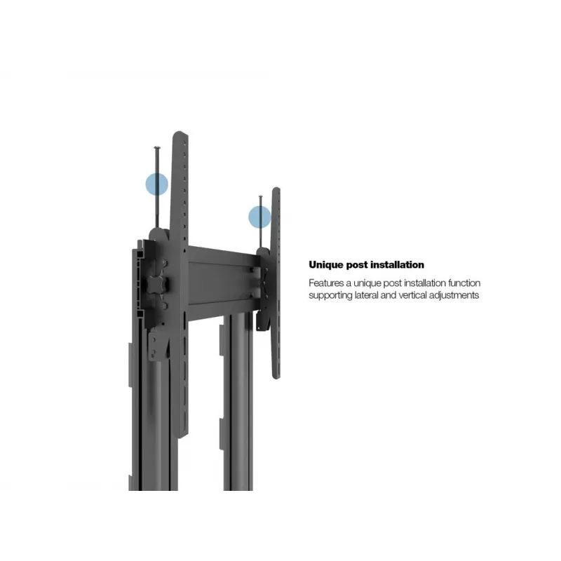 Multibrackets M Public Display Stand 210 Dual Pillar Wheelbase, juoda
