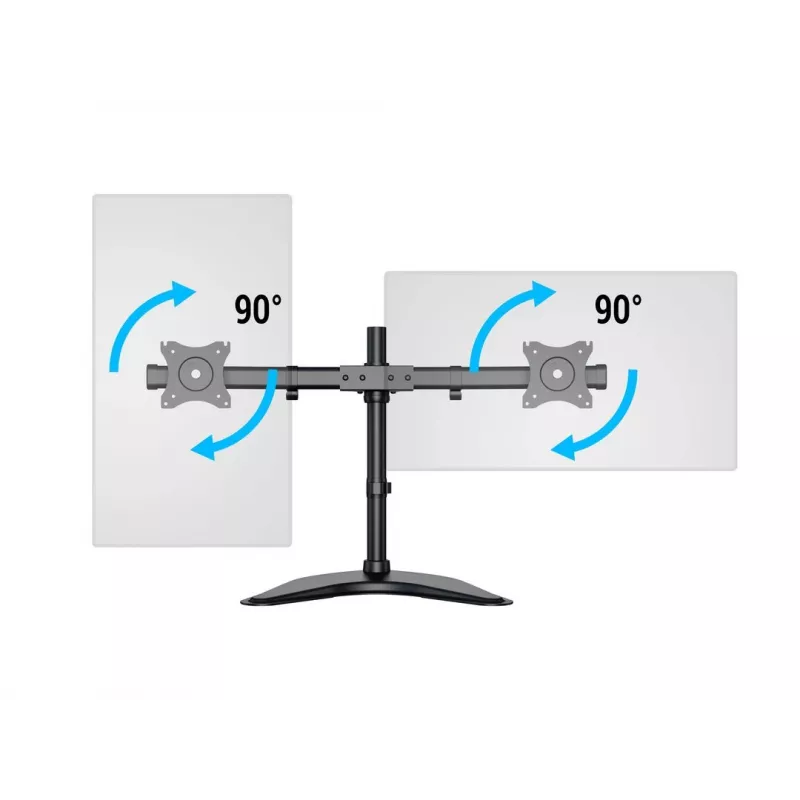 Multibrackets M Deskstand Basic Dual, laisvai stovintis, 16 kg, 38,1 cm (15″), 68,6 cm (27″), 100 x 100 mm, juodas