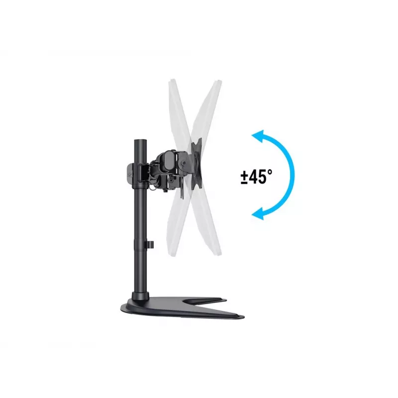 Multibrackets M Deskstand Basic Dual, laisvai stovintis, 16 kg, 38,1 cm (15″), 68,6 cm (27″), 100 x 100 mm, juodas