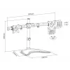 Multibrackets M Deskstand Basic Dual, laisvai stovintis, 16 kg, 38,1 cm (15″), 68,6 cm (27″), 100 x 100 mm, juodas