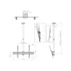 Lubinis laikiklis MULTIBRACKETS M Ceiling Mount Pro MBC1UHD 40–75 colių ekranams, 90 kg keliamoji galia, VESA 100x100–900x600, reguliuojamas aukštis 580–1550 mm