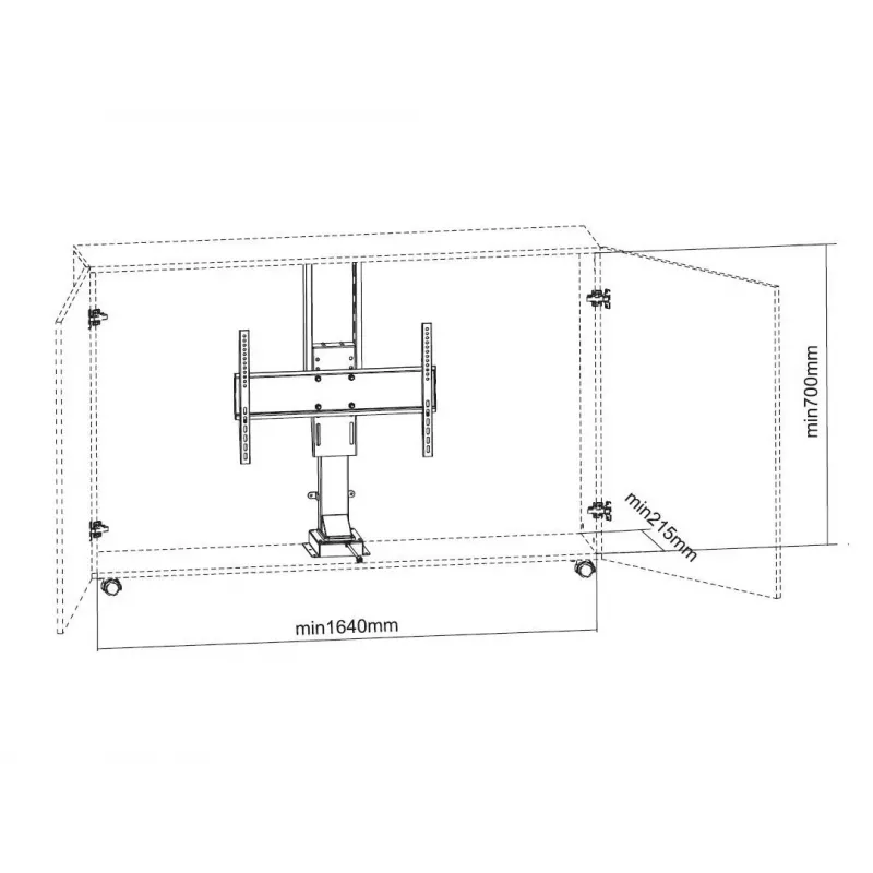 Multibrackets M Motorinis TV keltuvas Large 50 kg talpa 37–65 colių ekranams