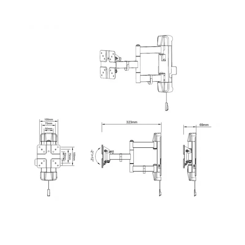 Multibrackets M VESA Full Motion Outdoor 50/75/100 20 kg 13-42 coliai