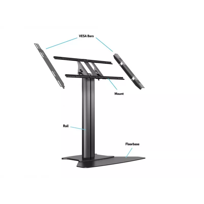 Multibrackets M Public Display Stand 110 HD Floorbase Single Juoda