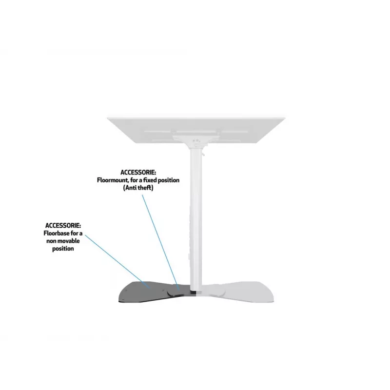 Multibrackets M Public Display Stand 110 HD Floorbase Single Juoda