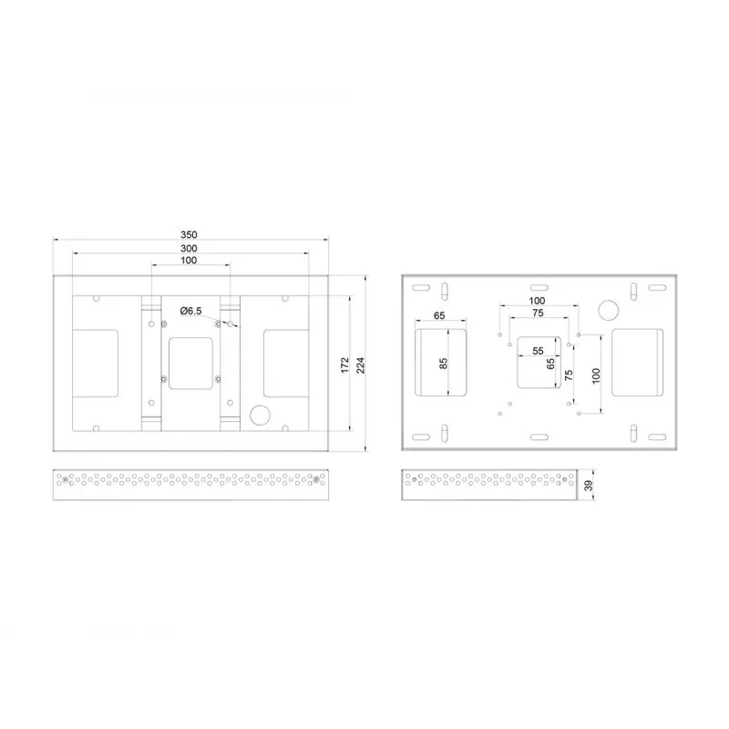 Multibrackets M Pro Series - korpusas 13 colių QB13R & QB13R-T balta