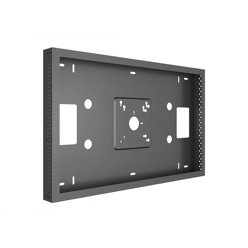 “MULTIBRACKETS M Pro Series QB24R & QB24R-T” korpusas, juodas — plieninis, skirtas kraštovaizdžio orientacijai, tinka 24 colių ekranams