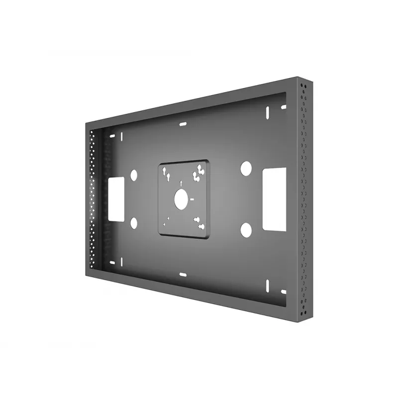 “MULTIBRACKETS M Pro Series QB24R & QB24R-T” korpusas, juodas — plieninis, skirtas kraštovaizdžio orientacijai, tinka 24 colių ekranams