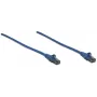 Intellinet tinklo komutacinis kabelis, Cat6, 10 m, mėlynas, CCA, U/UTP, PVC, RJ45, auksuoti kontaktai, neužkabinamas, su apsaugine mova, garantija visam naudojimo laikui
