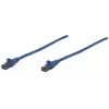 Intellinet tinklo komutacinis kabelis, Cat6, 10 m, mėlynas, CCA, U/UTP, PVC, RJ45, auksuoti kontaktai, neužkabinamas, su apsaugine mova, garantija visam naudojimo laikui