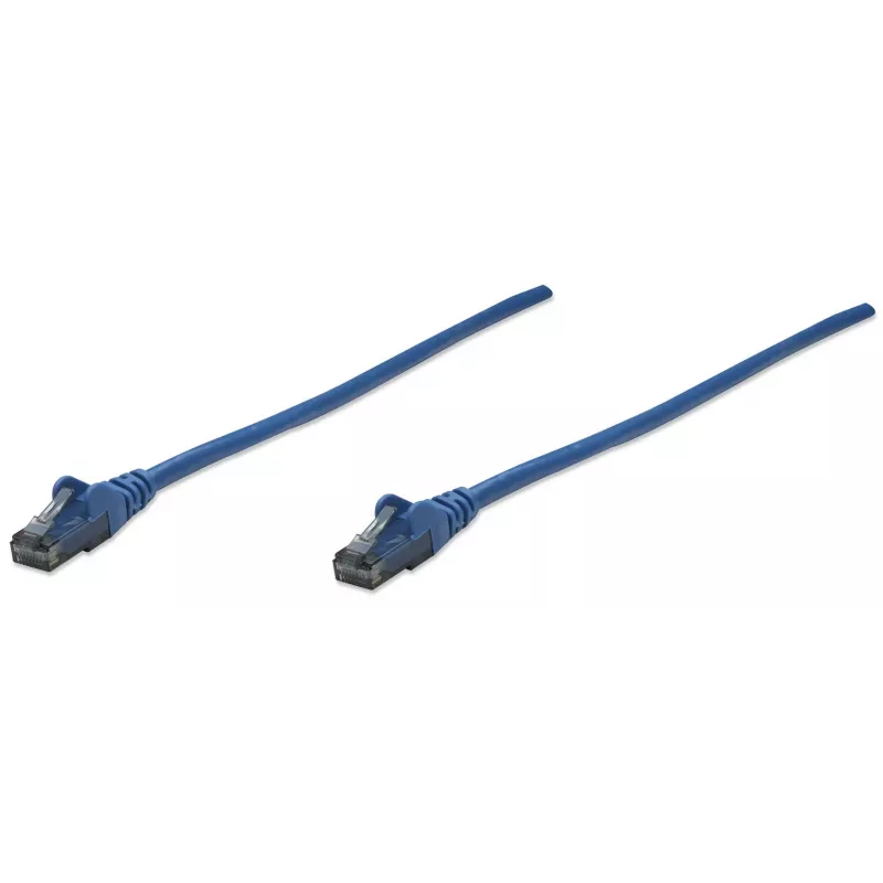 Intellinet tinklo komutacinis kabelis, Cat6, 10 m, mėlynas, CCA, U/UTP, PVC, RJ45, auksuoti kontaktai, neužkabinamas, su apsaugine mova, garantija visam naudojimo laikui