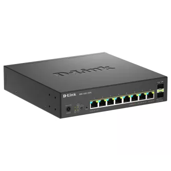 D-Link 10 prievadų kelių gigabitų išmanus valdomas PoE+ komutatorius su 8 kelių gigabitų 2,5G PoE ir 2 10G SFP+ prievadais