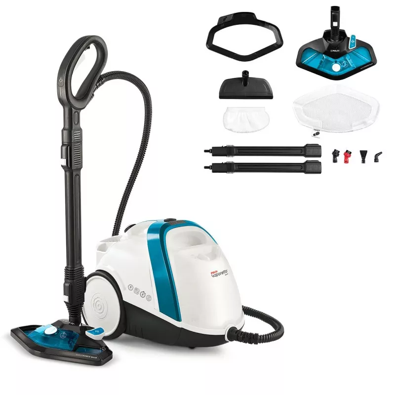 Polti Vaporetto Smart 100_B cilindrinis garų valytuvas 1500 W mėlynas, baltas