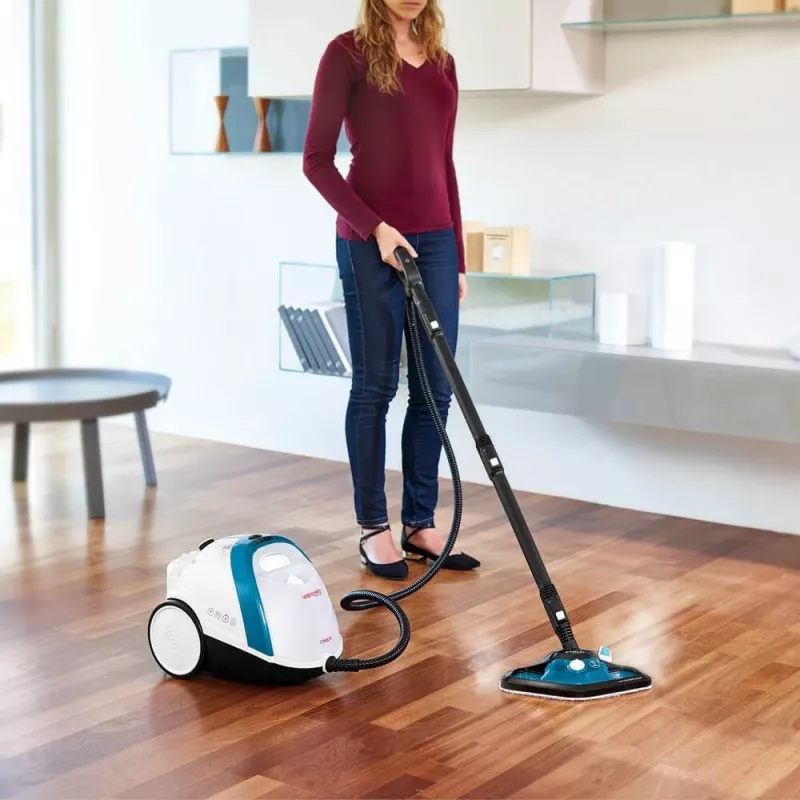 Polti Vaporetto Smart 100_B cilindrinis garų valytuvas 1500 W mėlynas, baltas
