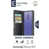 Cellularline Book Agenda 2 - Galaxy A37 knygos tipo dirbtinės odos dėklas su magnetiniu užsegimu, stovo funkcija ir RFID/NFC apsauga belaidėms kortelėms.