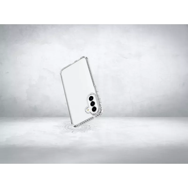 Cellularline Ultra Strong - Galaxy A57 itin apsauginis permatomas dėklas su smūgius sugeriančiais kraštais ir integruotomis oro kameromis, sukurtas užtikrinti maksimalią apsaugą atsitiktinio kritimo atveju.