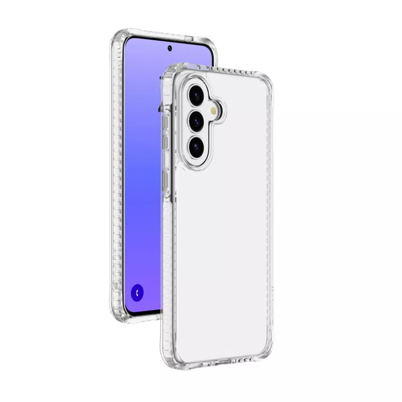 Cellularline Ultra Strong - Galaxy A37 itin apsaugantis permatomas dėklas su smūgius sugeriančiais kraštais ir integruotomis oro kameromis, sukurtas užtikrinti maksimalią apsaugą atsitiktinio kritimo atveju.