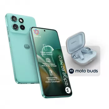 Motorola edge 60 neo + Moto Buds PG38C05749 16,1 cm (6,36 col.) Dual SIM Android 15 5G USB Type-C 8 GB 256 GB 5200 mAh Žalias