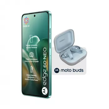 Motorola edge 60 neo + Moto Buds PG38C05749 16,1 cm (6,36 col.) Dual SIM Android 15 5G USB Type-C 8 GB 256 GB 5200 mAh Žalias