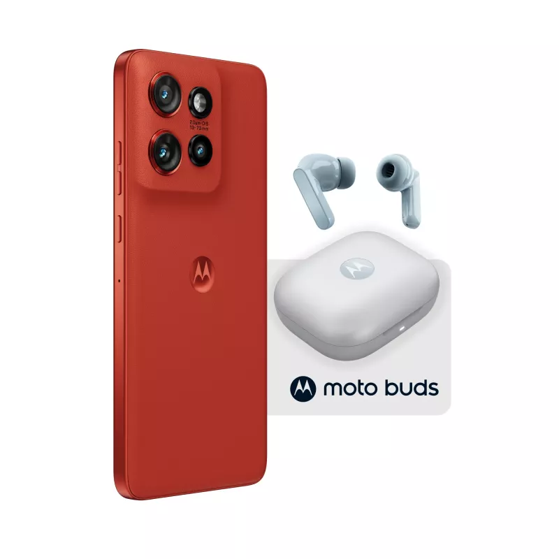 Motorola edge 60 neo + Moto Buds PG38C05749 16,1 cm (6,36 col.) Dual SIM Android 15 5G USB Type-C 8 GB 256 GB 5200 mAh raudona