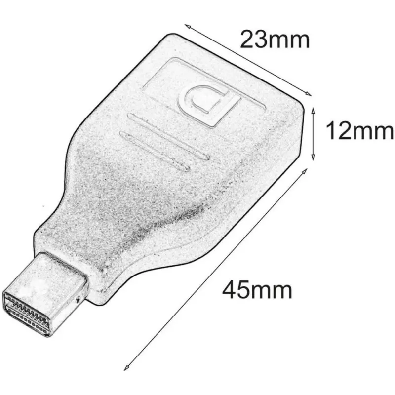 Techly IADAP DP-MDP2 laido jungčių adapteris DisplayPort Mini DisplayPort Juoda
