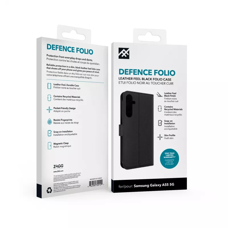 „IFROGZ Defence Folio“ mobiliojo telefono dėklas 16,8 cm (6,6 col.) juodas