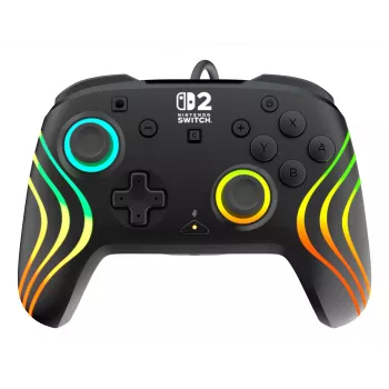 Žaidimų pultelis Turtle Beach Afterglow Wave Juoda laidinis RGB valdiklis, skirtas Nintendo Switch / Switch 2, USB-C, 3 m laidas
